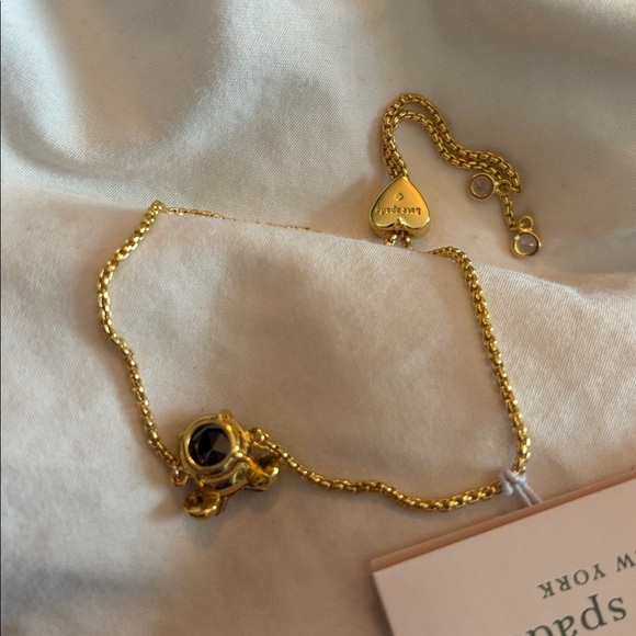 Kate Spade Gold Bracelet with Black and Red minnie mouse and Bow adjustable - Picture 6 of 9